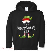 Procrastinating Elf Group Christmas Funny Pajama Party Toddler Hoodie thumb 0
