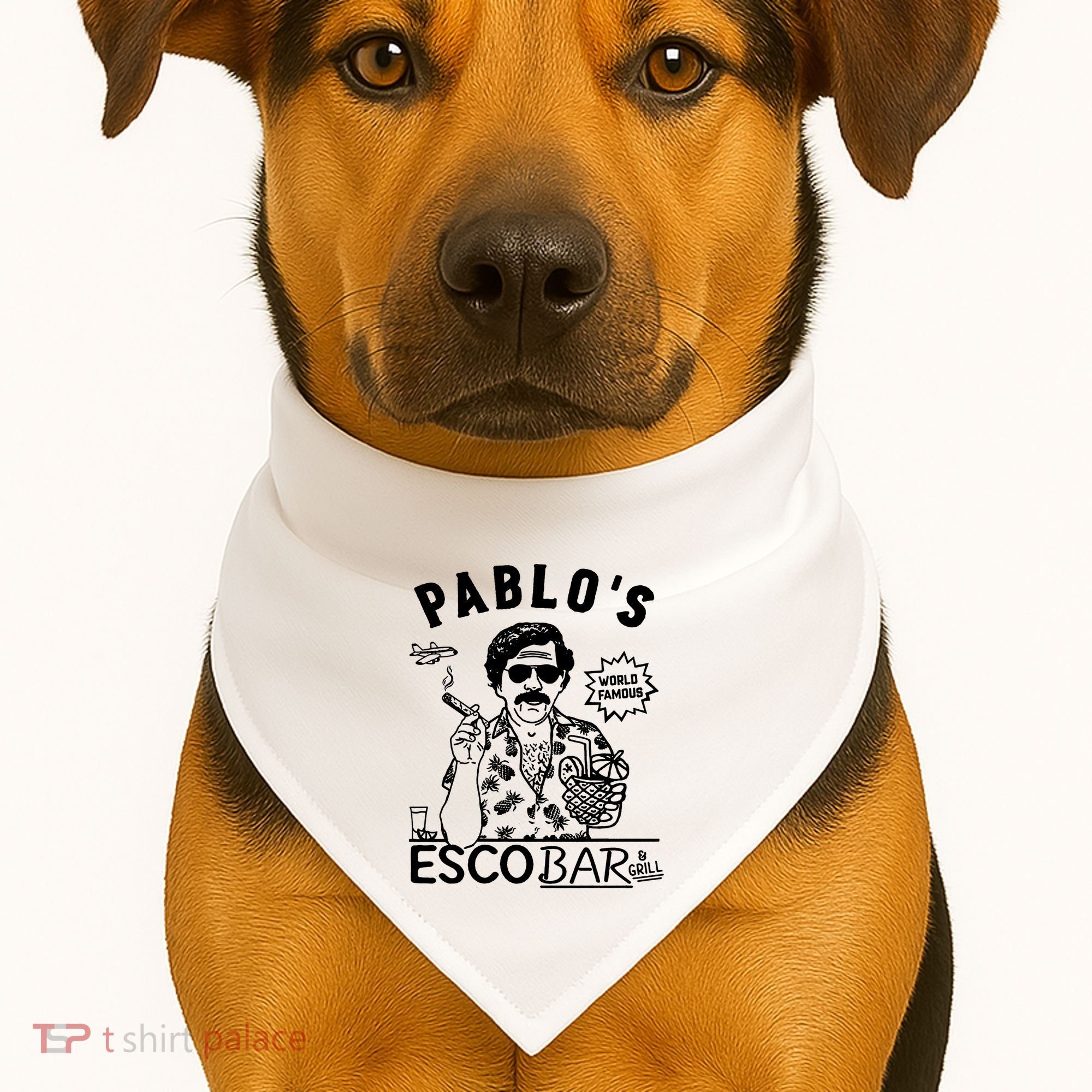 Pablo Escobar & Grill USA-Made Doggie Bandana