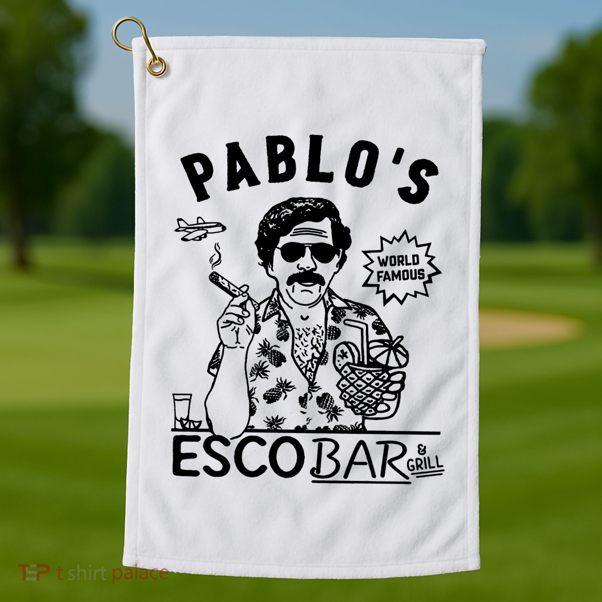 Pablo Escobar & Grill Golf Towel