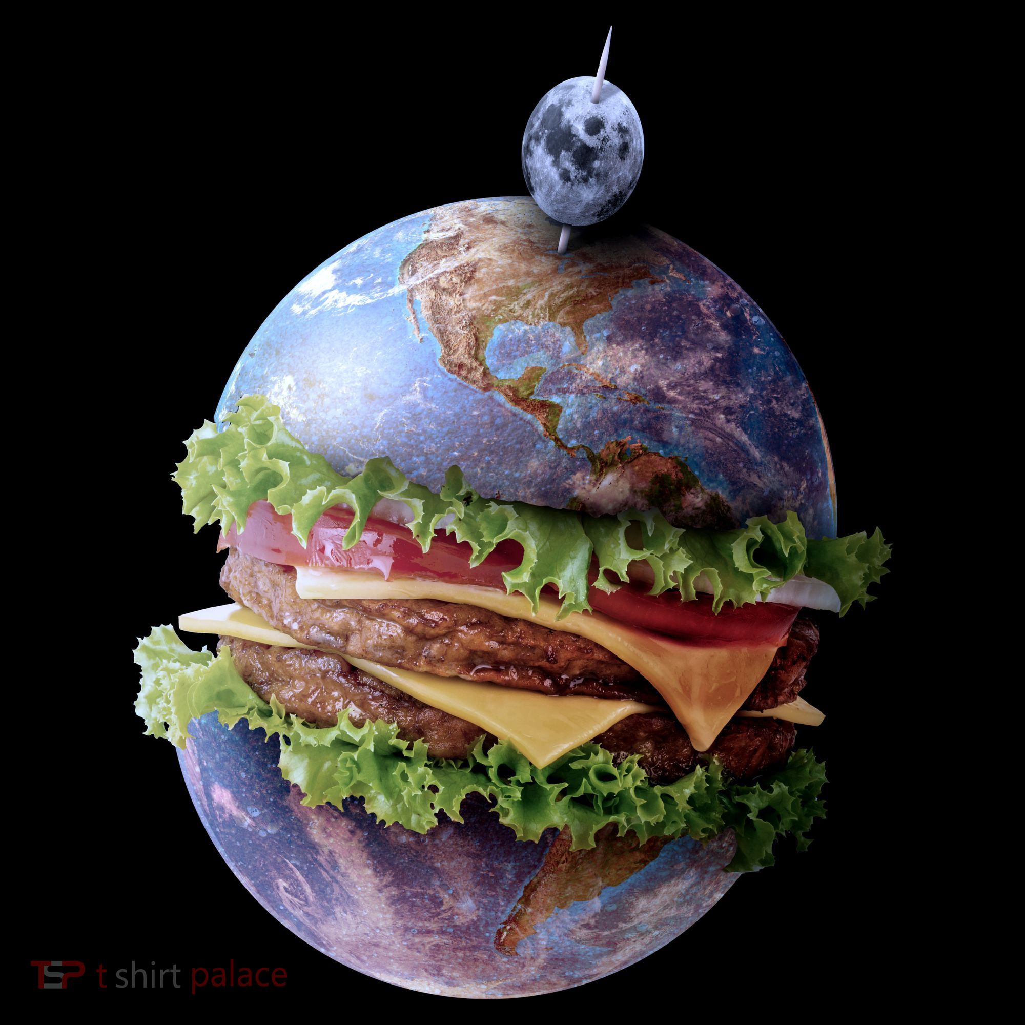 Planet Earth Hamburger Bucket Hat