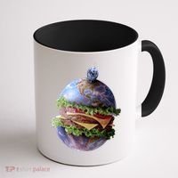 Planet Earth Hamburger Coffee Mug thumb 1