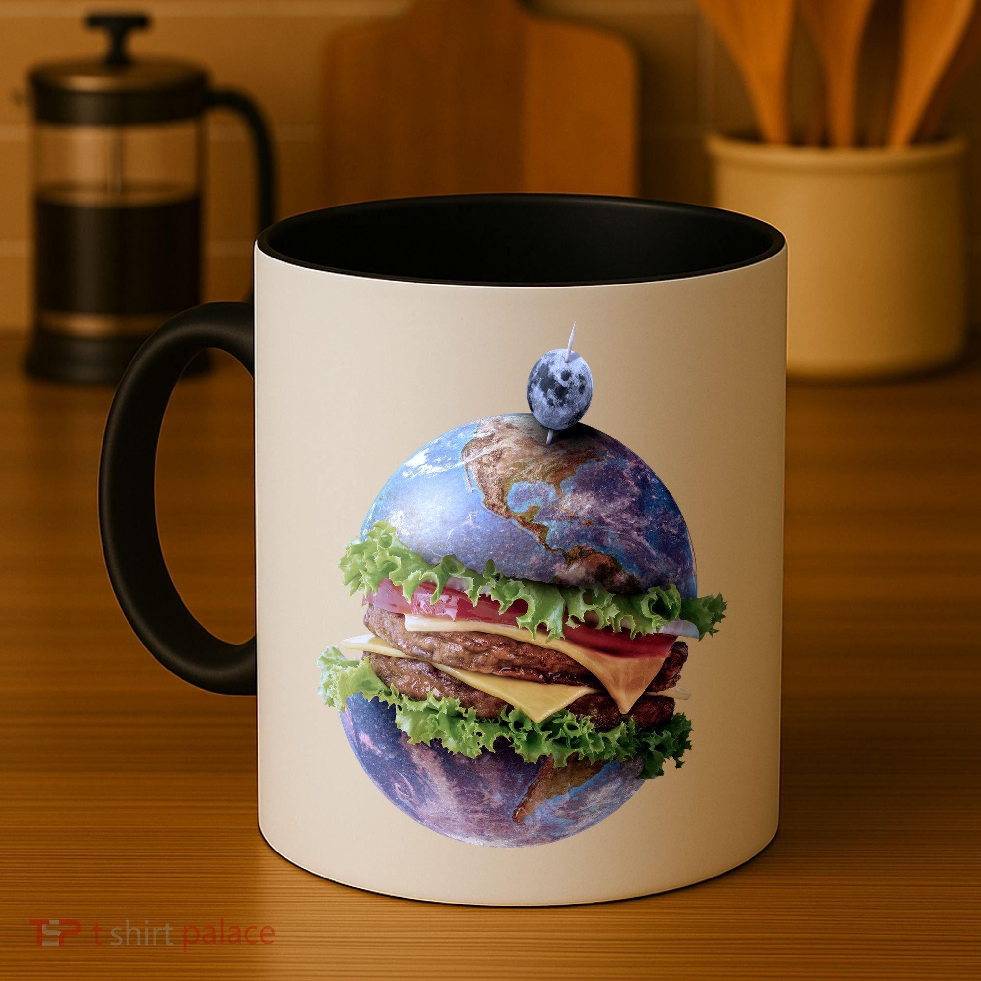 Planet Earth Hamburger Coffee Mug