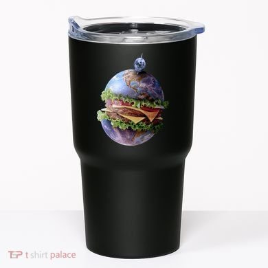 Planet Earth Hamburger Tumbler
