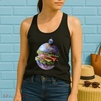Planet Earth Hamburger Women's Tank Top thumb 2