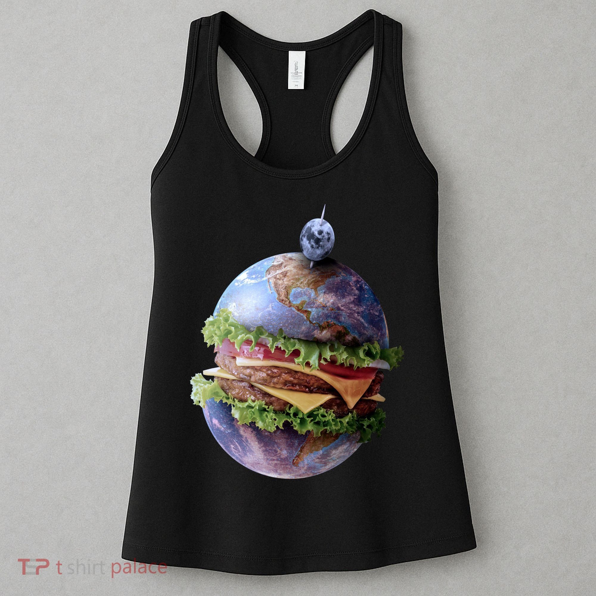 Planet Earth Hamburger Women's Tank Top