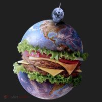 Planet Earth Hamburger Hat thumb 2