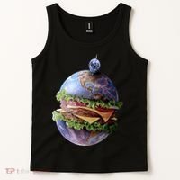 Planet Earth Hamburger Tank Top thumb 2