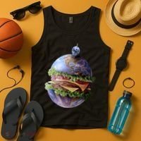 Planet Earth Hamburger Tank Top thumb 4