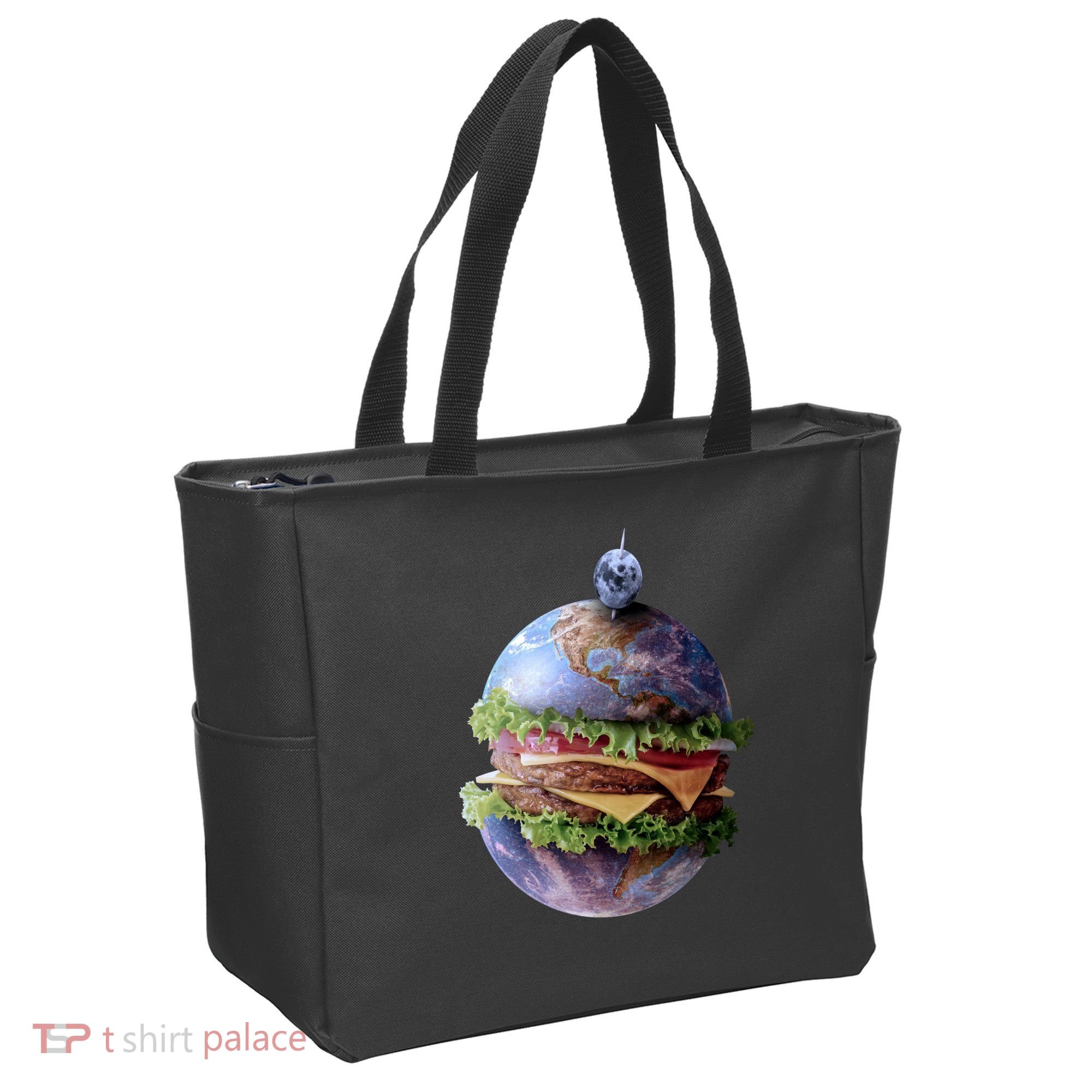 Planet Earth Hamburger Tote Bag