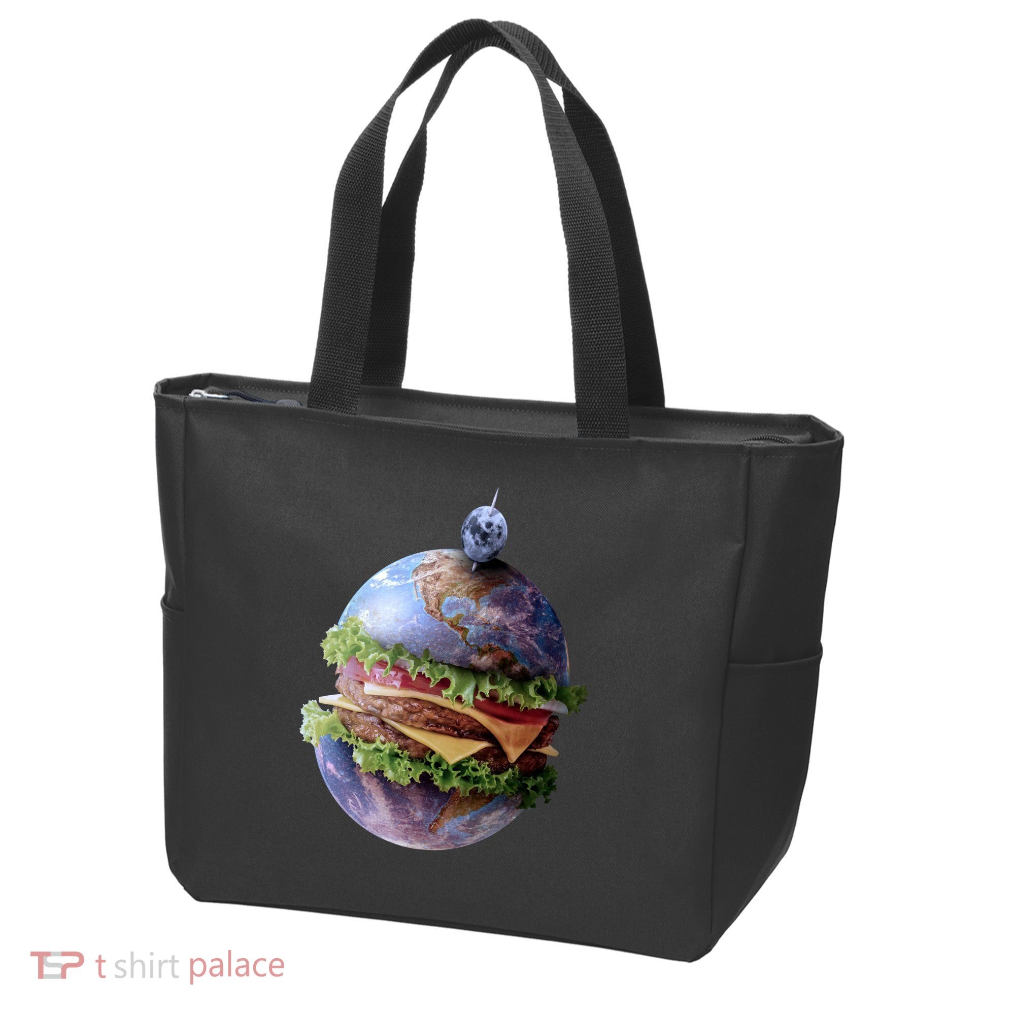 Planet Earth Hamburger Tote Bag