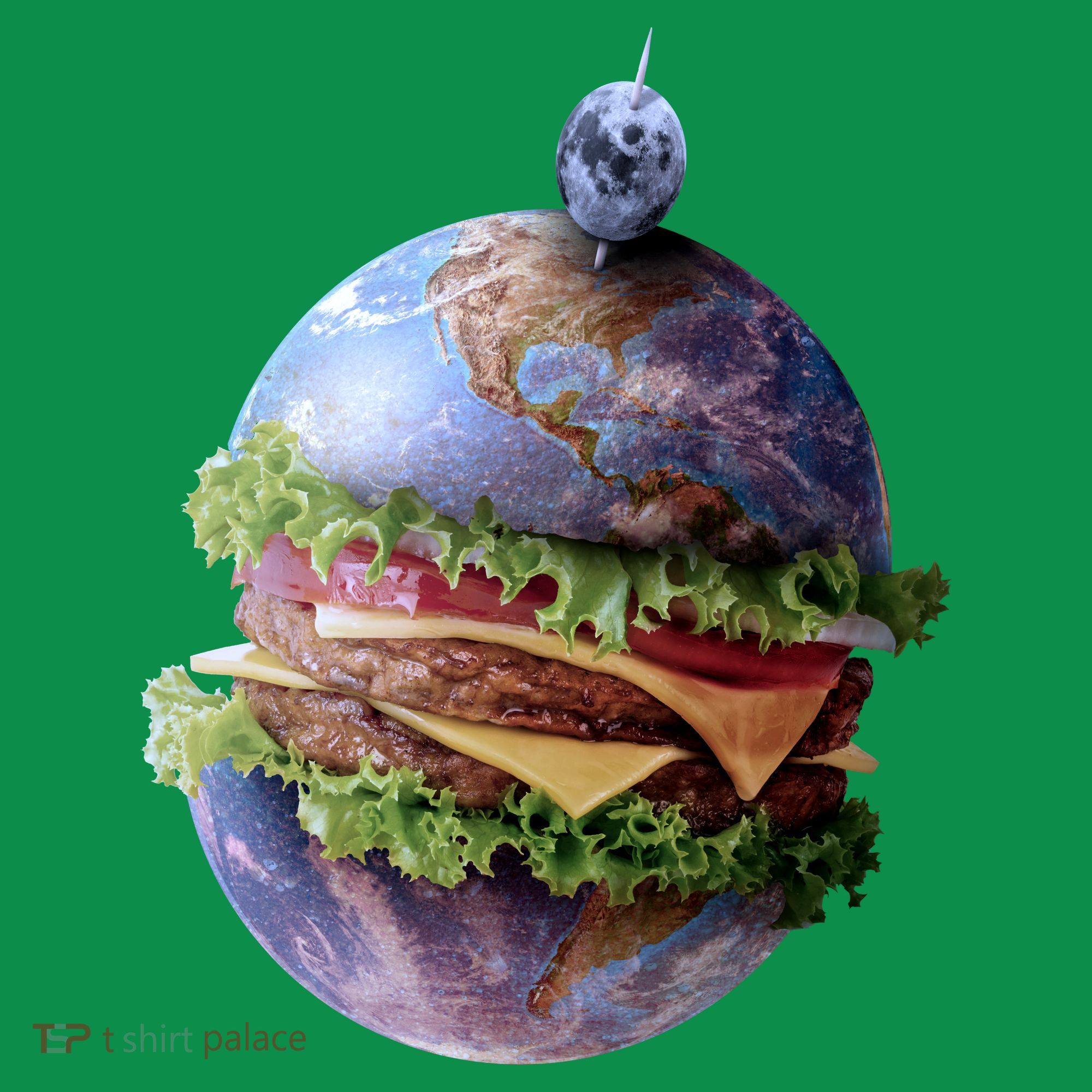 Planet Earth Hamburger Button