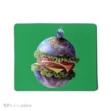 Planet Earth Hamburger Mousepad