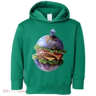 Planet Earth Hamburger Toddler Hoodie