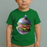 Planet Earth Hamburger Toddler T-Shirt thumb 2