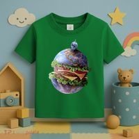 Planet Earth Hamburger Toddler T-Shirt thumb 3