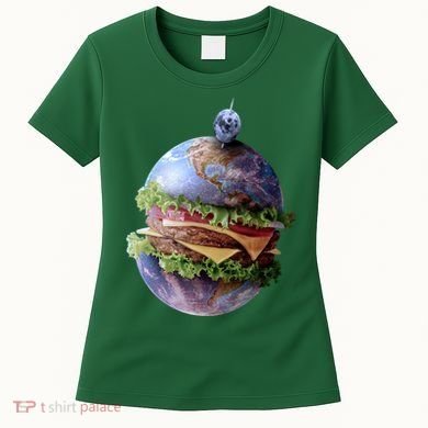 Planet Earth Hamburger Women's T-Shirt