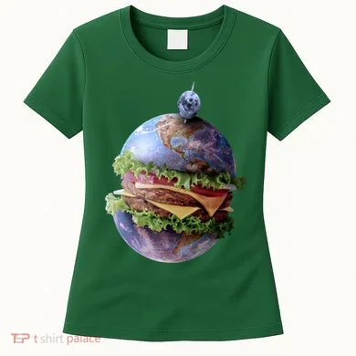 Planet Earth Hamburger Women's T-Shirt