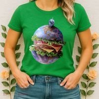 Planet Earth Hamburger Women's T-Shirt thumb 2