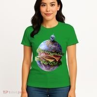 Planet Earth Hamburger Women's T-Shirt thumb 4