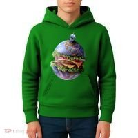 Planet Earth Hamburger Kids Hoodie thumb 4