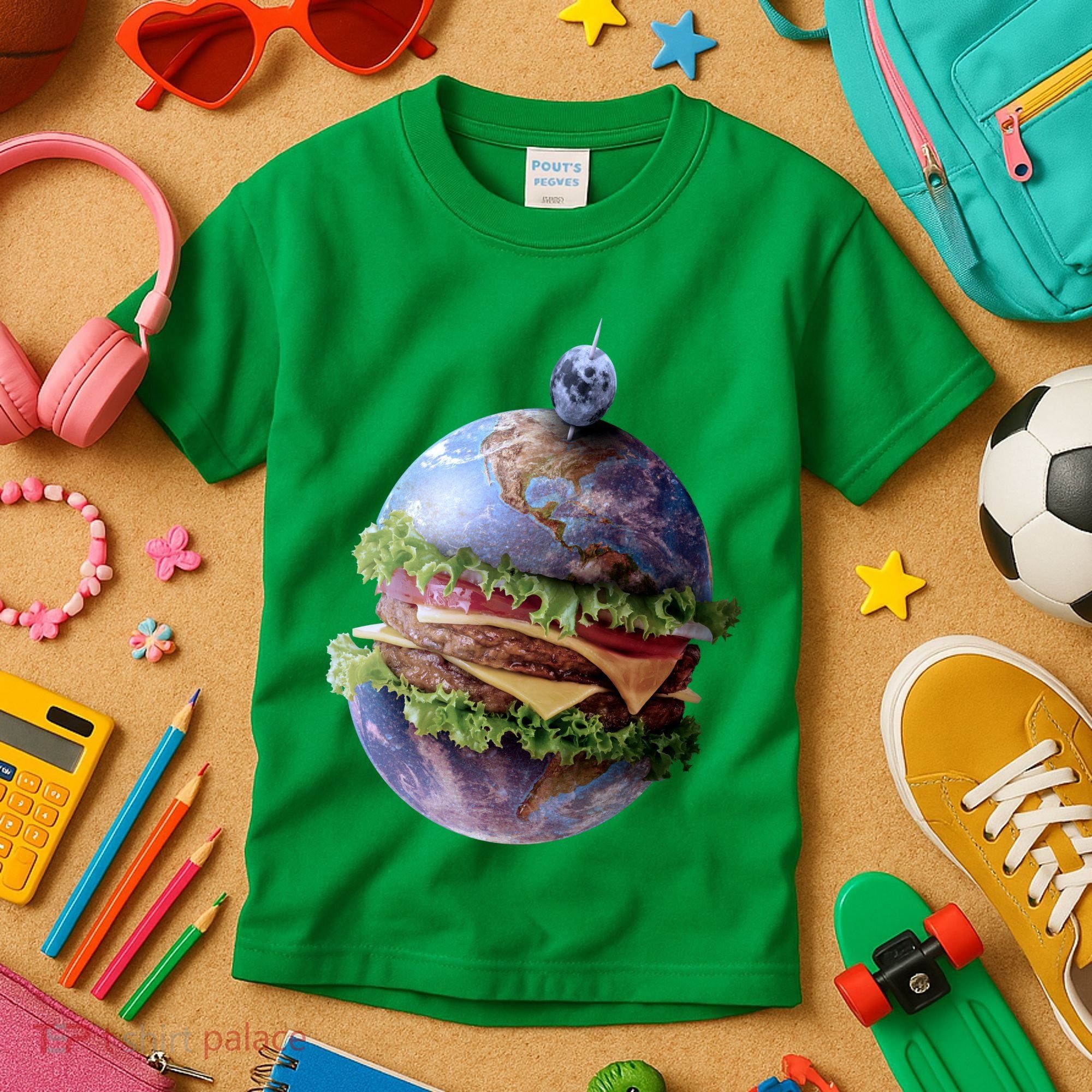 Planet Earth Hamburger Kids T-Shirt