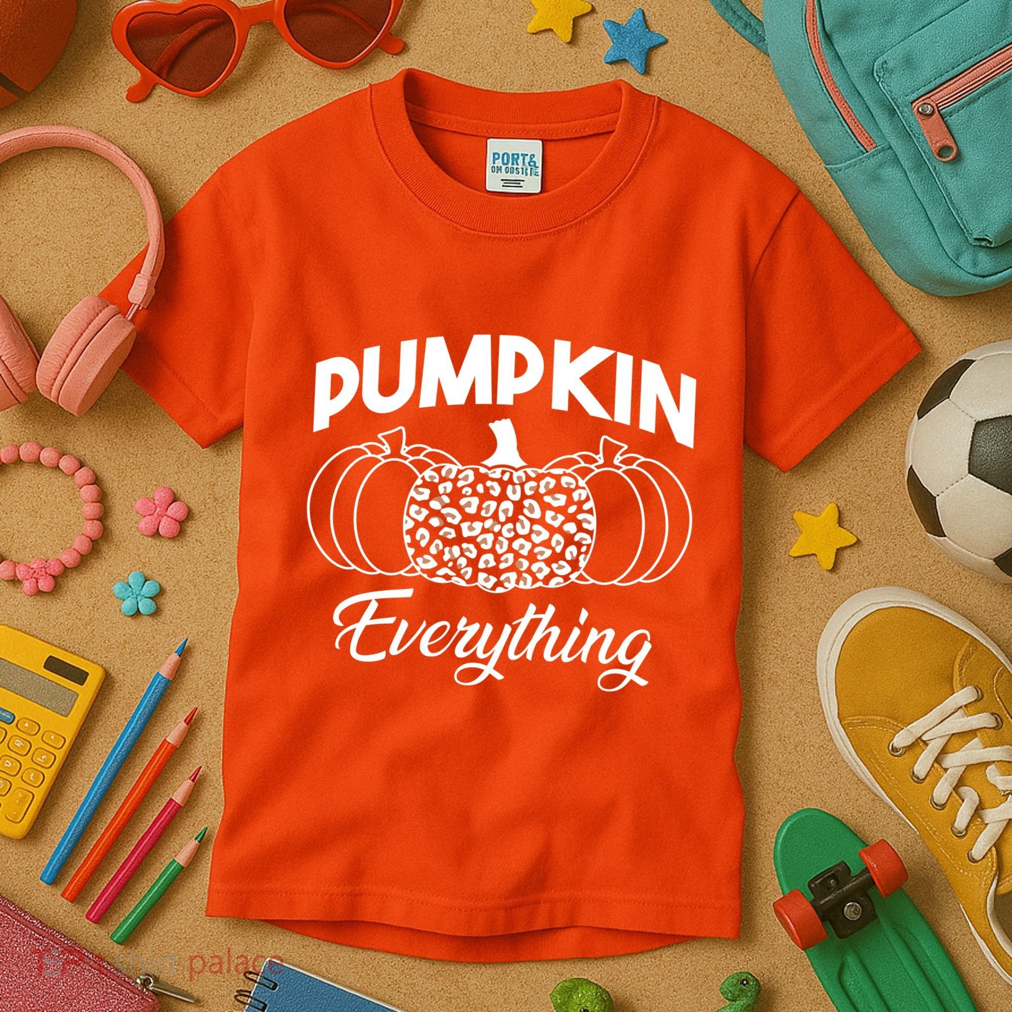 Pumpkin Everything Halloween Lover Kids T-Shirt