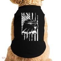 Patriotic Eagle Head American Flag Black Doggie Tank thumb 0