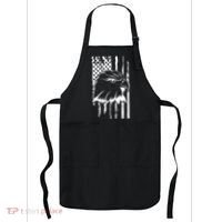 Patriotic Eagle Head American Flag Black Apron thumb 0
