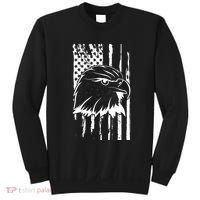 Patriotic Eagle Head American Flag Black Sweatshirt thumb 0