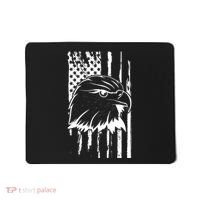 Patriotic Eagle Head American Flag Black Mousepad thumb 0