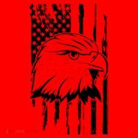 Patriotic Eagle Head American Flag Black Santa Hat thumb 1