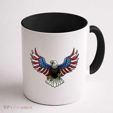 Patriotic Eagle Illustration Coffee Mug back