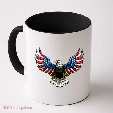 Patriotic Eagle Illustration Coffee Mug