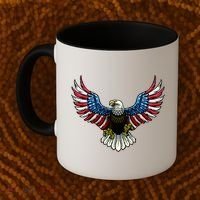 Patriotic Eagle Illustration Coffee Mug thumb 2