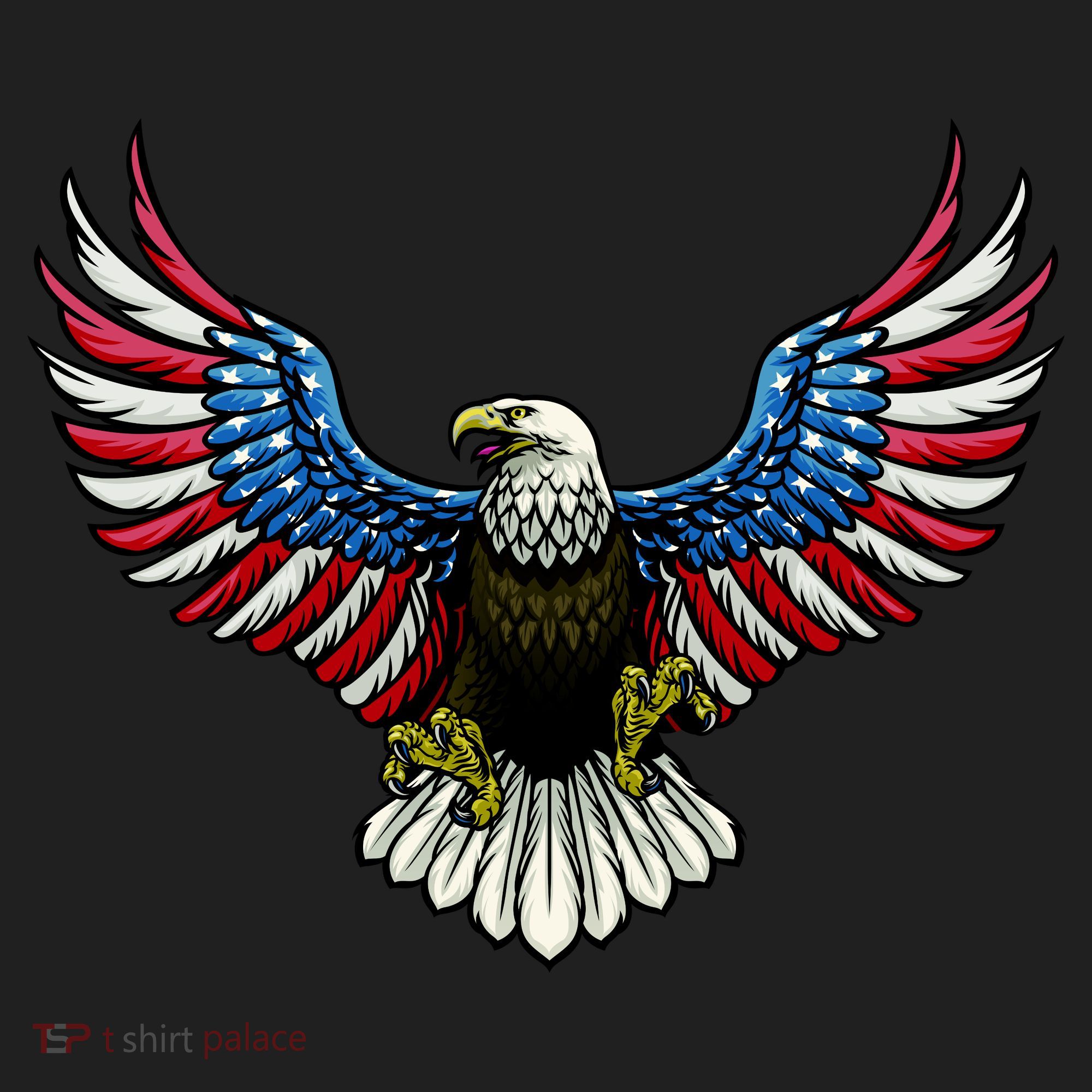 Patriotic Eagle Illustration Tumbler