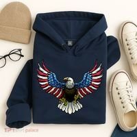 Patriotic Eagle Illustration Hoodie thumb 4