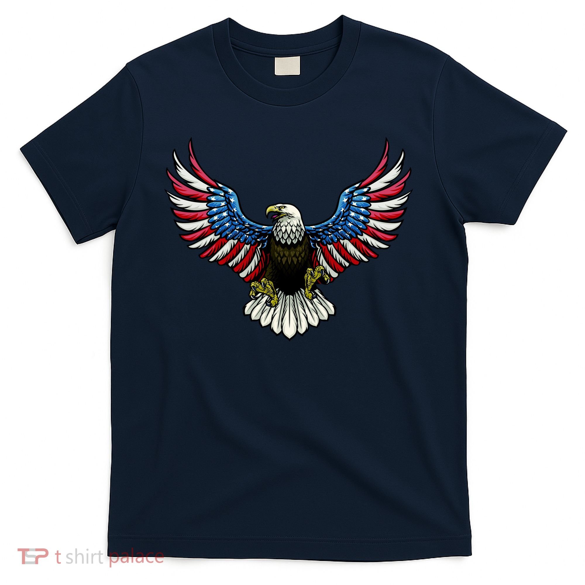 Patriotic Eagle Illustration T-Shirt