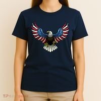 Patriotic Eagle Illustration T-Shirt thumb 4