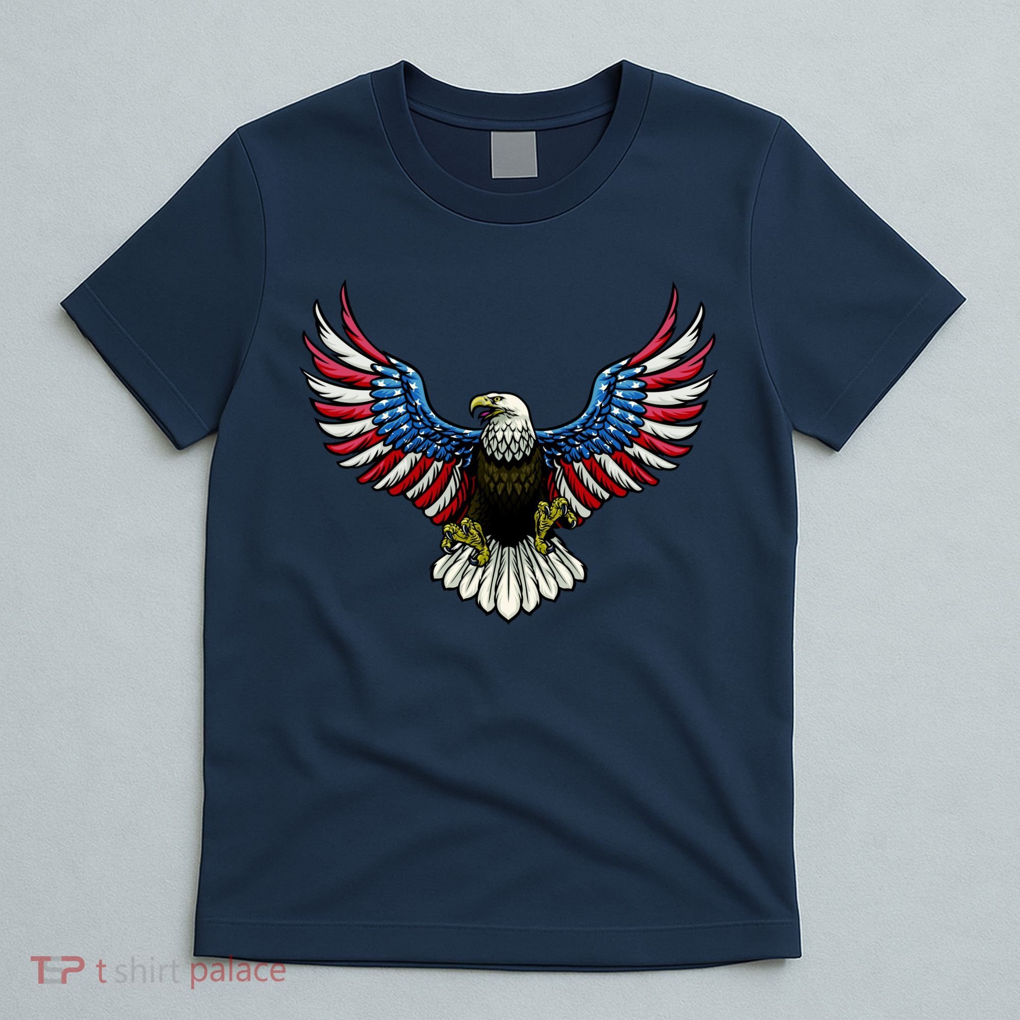 Patriotic Eagle Illustration T-Shirt