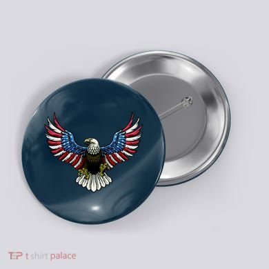 Patriotic Eagle Illustration Button