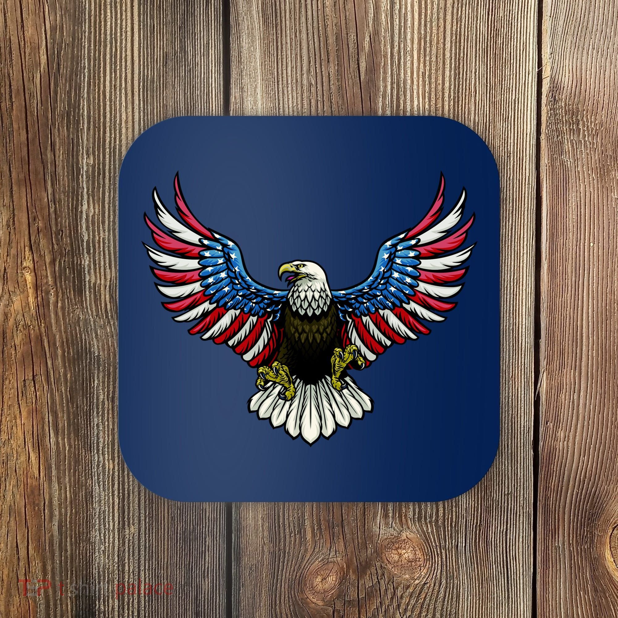 Patriotic Eagle Illustration Coaster