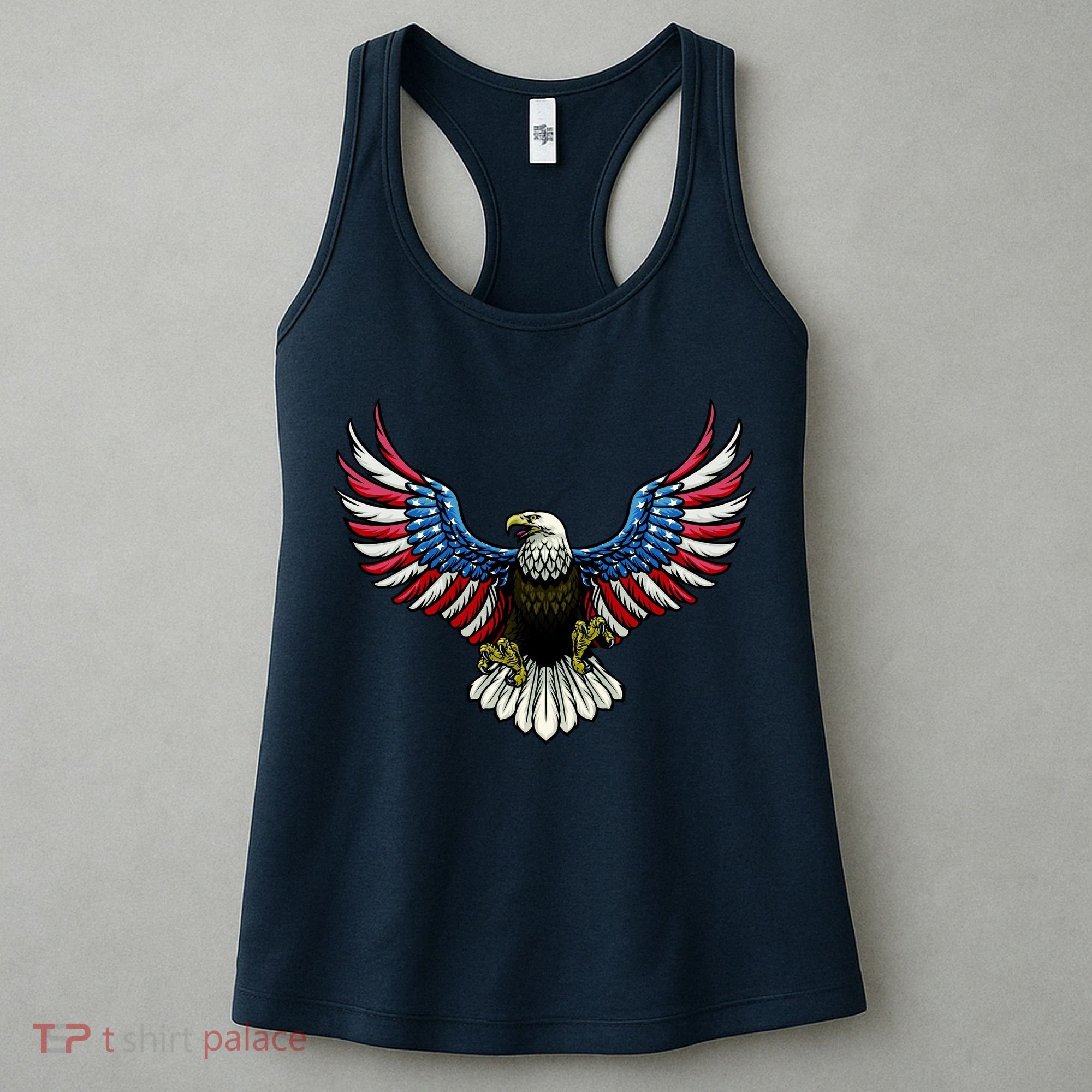 Patriotic Eagle Illustration Women's Tank Top
