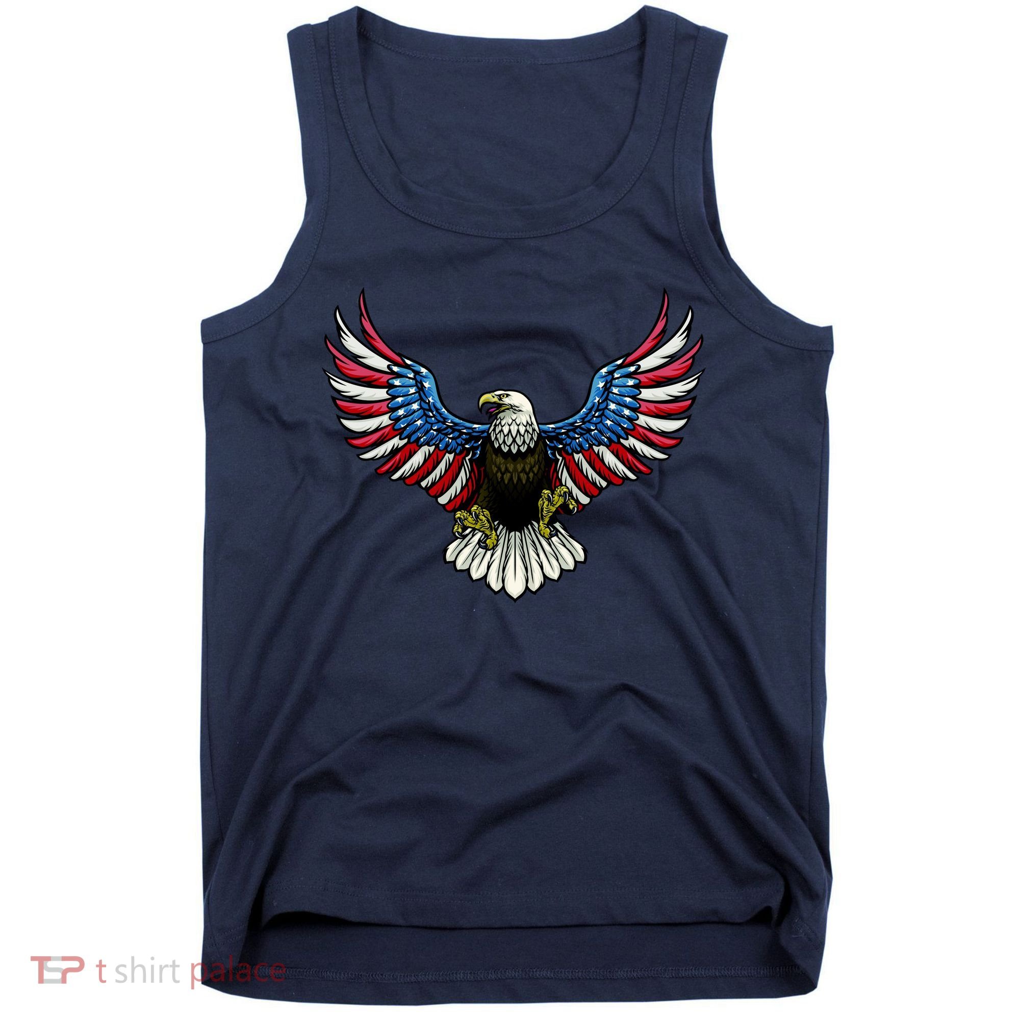 Patriotic Eagle Illustration Tank Top