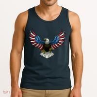 Patriotic Eagle Illustration Tank Top thumb 3