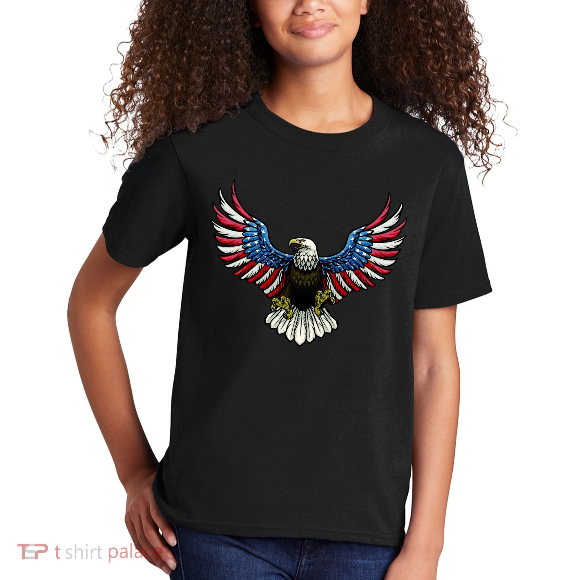 Patriotic Eagle Illustration Kids T-Shirt