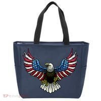 Patriotic Eagle Illustration Tote Bag thumb 0