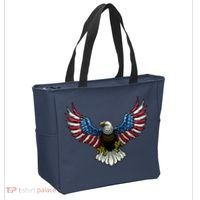 Patriotic Eagle Illustration Tote Bag thumb 2