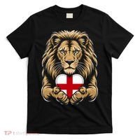 Proud England Lion Engaging Heart English Flag Emblem Gift T-Shirt thumb 0
