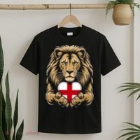 Proud England Lion Engaging Heart English Flag Emblem Gift T-Shirt thumb 2