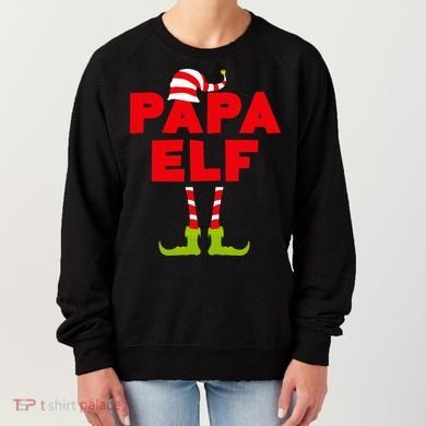Papa Elf Matching Elf Papa Christmas Women's Sweatshirt